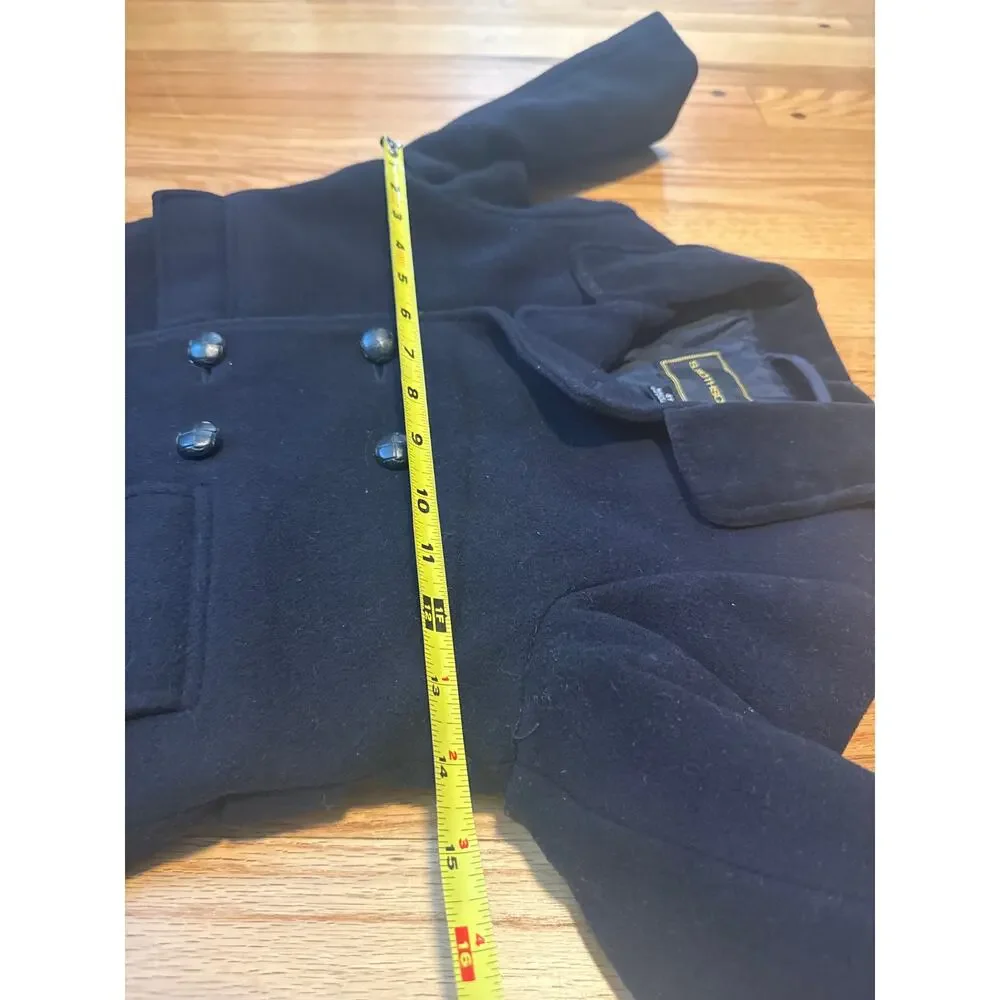 S Rothschild John John Wool Blend Winter Coat Boys 4T Navy Dress Jacket